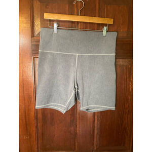 Zyia XXL Gray Marbled Biker Shorts